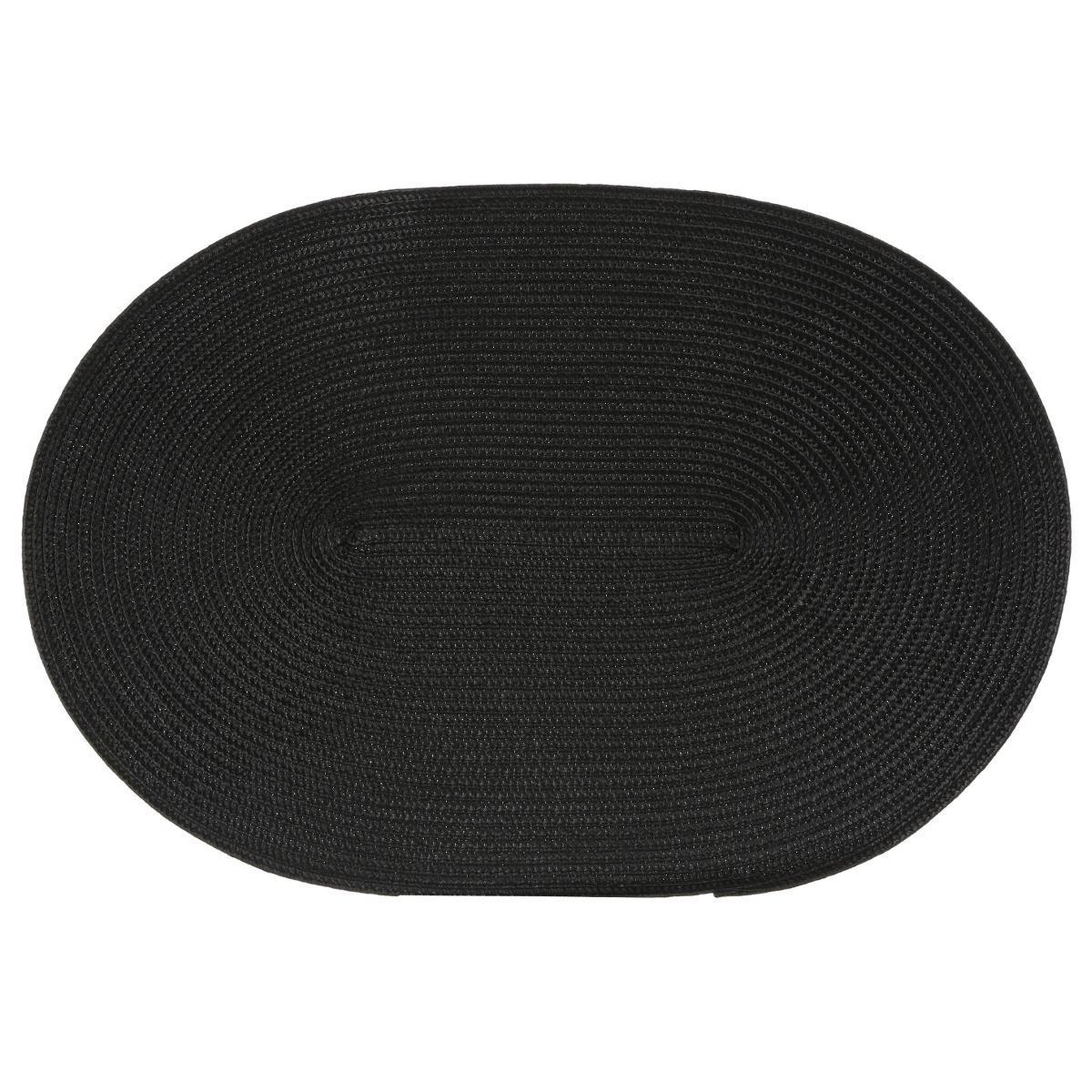 Voir la diapositive 1 : SECRET DE GOURMET Set de table  ovale  30x45cm noir