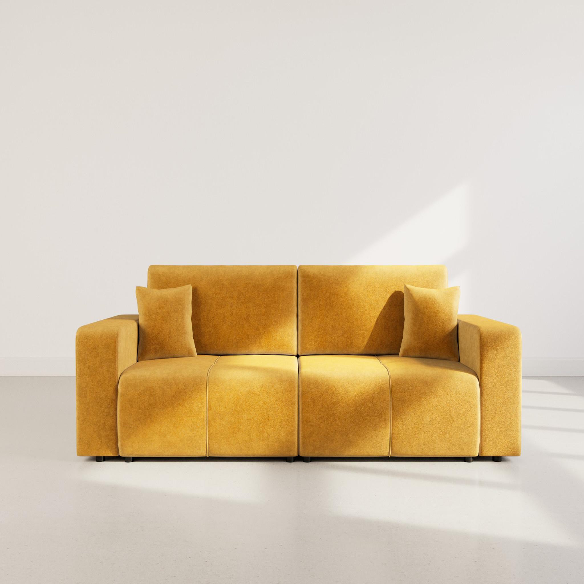 Voir la diapositive 5 : BEST MOBILIER Nicole - canapé droit 4 places convertible avec coffre en tissu