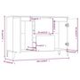 Voir la diapositive 6 : VIDAXL Buffet Chene marron 104x35x70 cm Bois d'ingenierie