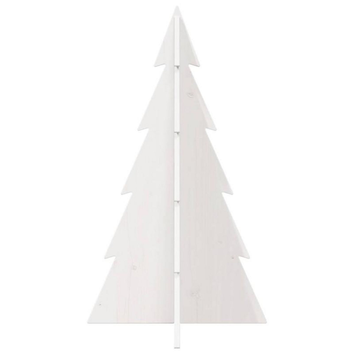 VIDAXL Arbre de Noël en bois pour décoration blanc 80 cm pin massif