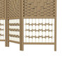 Voir la diapositive 4 : HOMCOM Paravent intérieur 6 panneaux pliables séparateur de pièce bois fibres tressées naturel