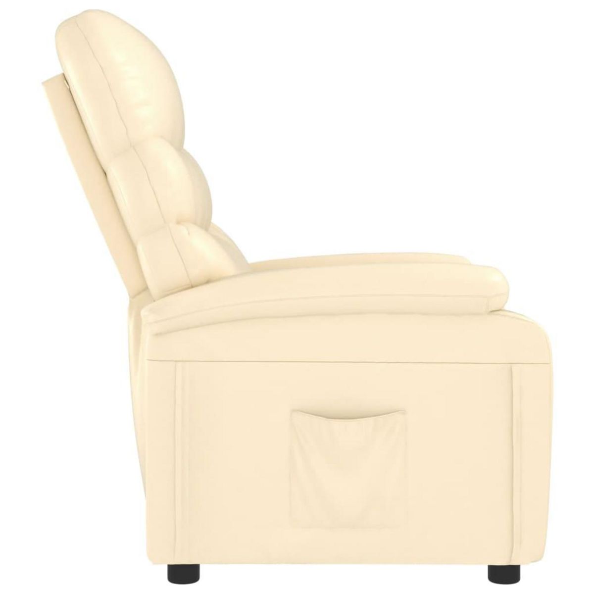 VIDAXL Fauteuil inclinable Creme Similicuir