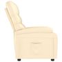 Voir la diapositive 4 : VIDAXL Fauteuil inclinable Creme Similicuir