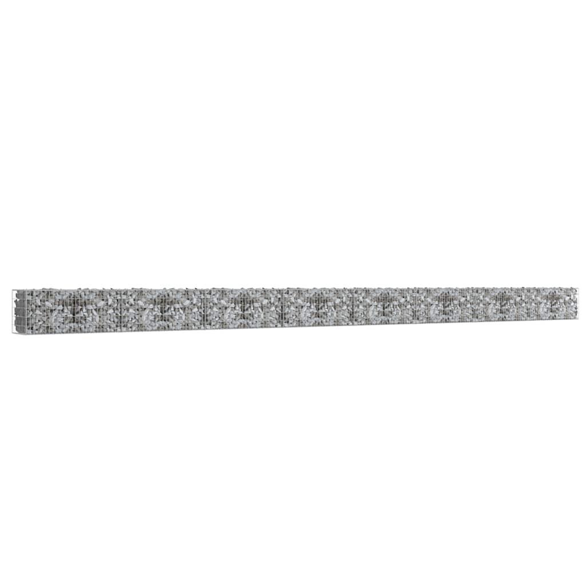 Voir la diapositive 2 : VIDAXL Mur a gabion avec couvercles Acier galvanise 900x50x50 cm