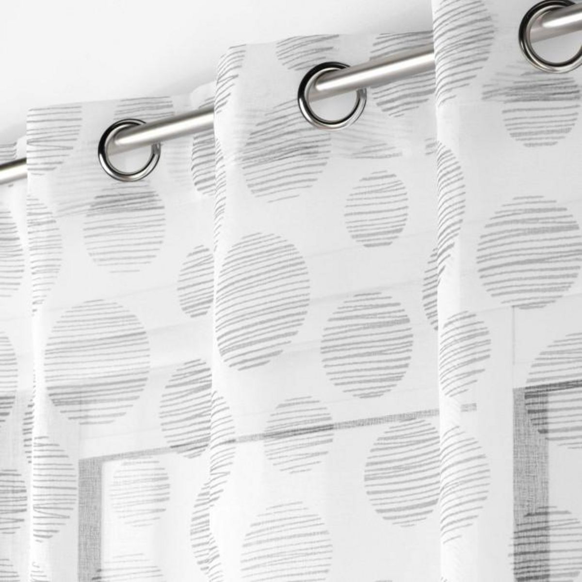 Paris Prix Rideau Voilage à Œillets  Lunile  137x240cm Gris