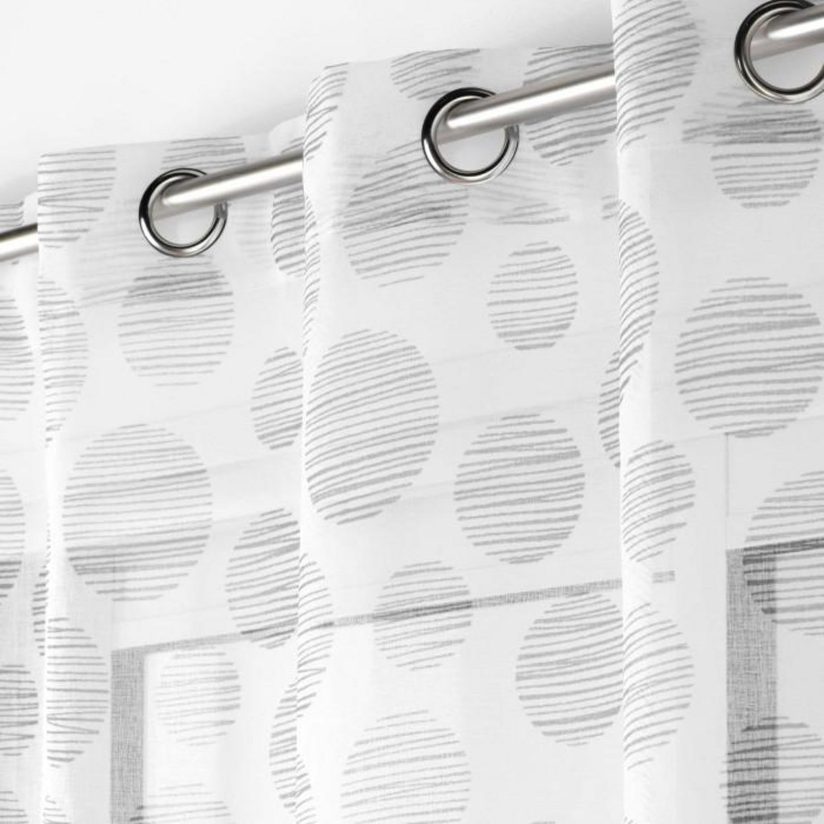 Paris Prix Rideau Voilage à Œillets  Lunile  137x240cm Gris