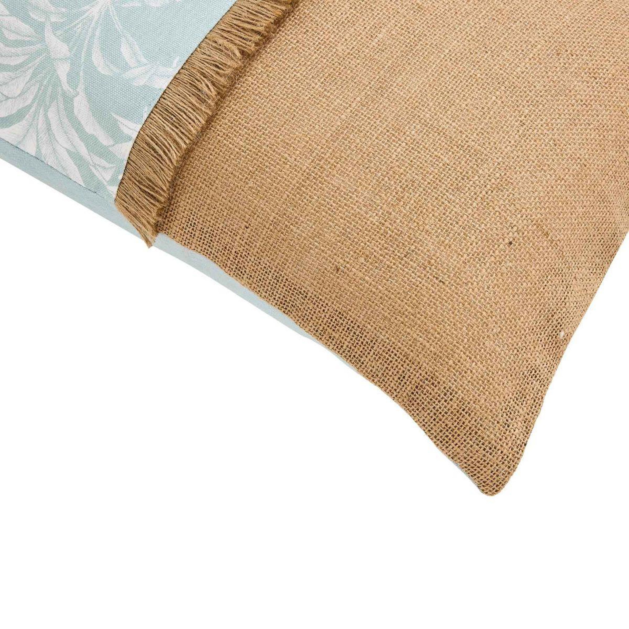 Voir la diapositive 4 : Douceur d'Intérieur Coussin déco imprimé avec jute  hera  30x50cm menthe