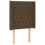 Voir la diapositive 2 : VIDAXL Tete de lit avec oreilles Marron fonce 83x16x118/128 cm Tissu