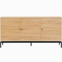 Voir la diapositive 1 : HOMIFAB Buffet 3 portes effet bois 160 cm - Talia