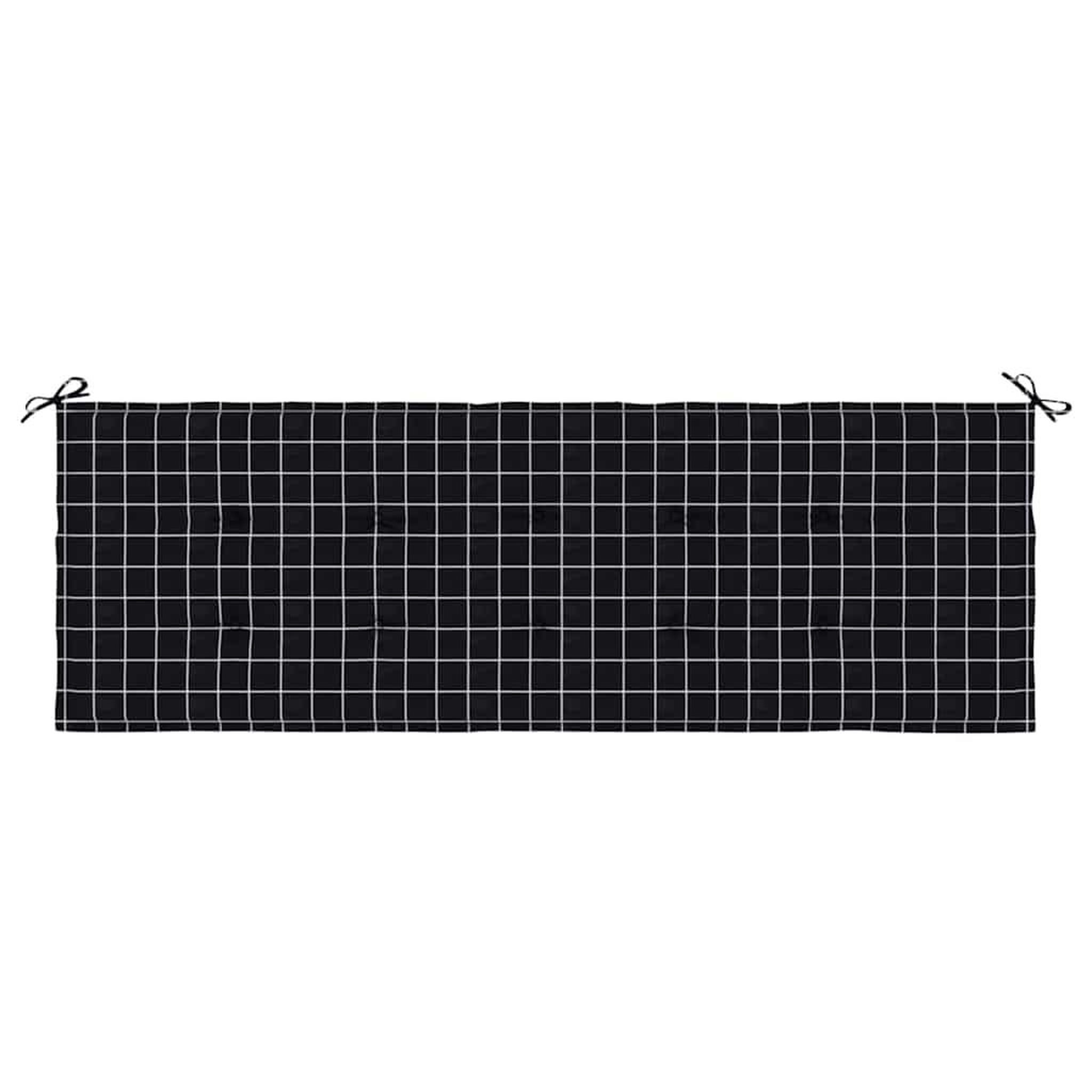 Voir la diapositive 4 : VIDAXL Coussin de banc de jardin carreaux noir 150x50x3cm tissu oxford