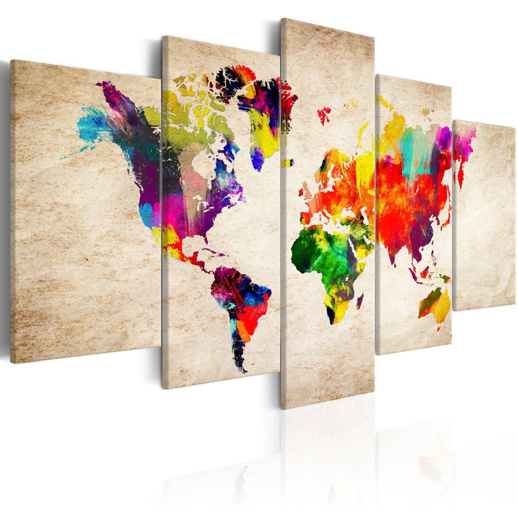 Voir la diapositive 1 : Paris Prix Tableau imprimé  world map : abstract fantasy