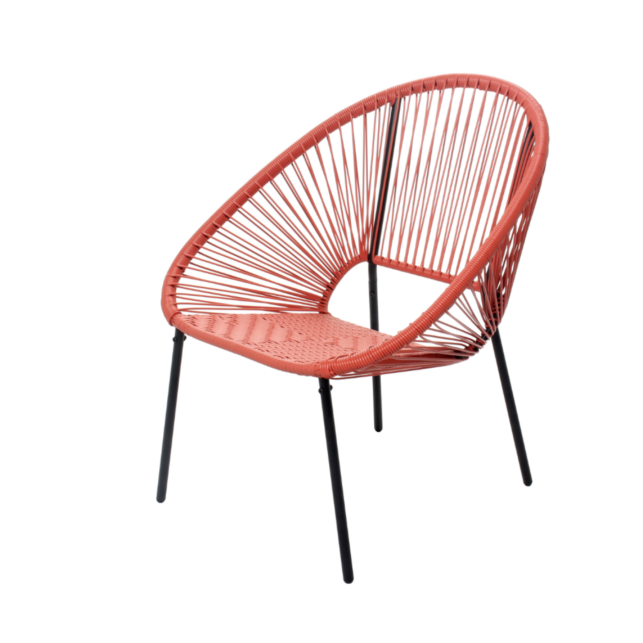 Voir la diapositive 4 : CONCEPT USINE Set de 2 fauteuils + table basse terracota acapulco