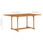 Voir la diapositive 6 : VIDAXL Table de jardin 150x90x75 cm Bois de teck massif