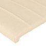 Voir la diapositive 5 : VIDAXL Tete de lit a LED Creme 144x5x118/128 cm Tissu
