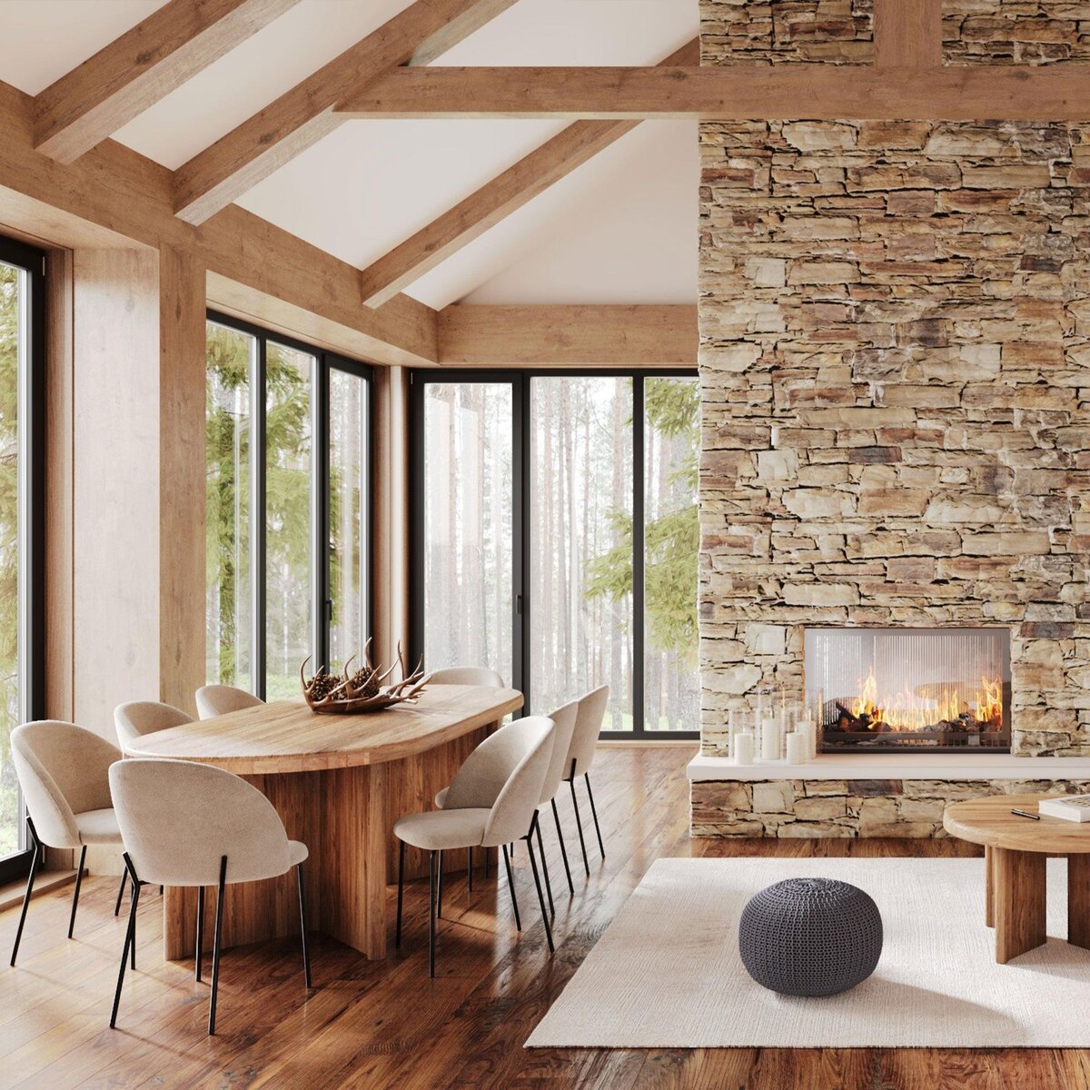 Rendez vous déco Pouf tricot rond en coton jaune moutarde D40 cm - Elisa