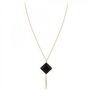 Voir la diapositive 3 : SC BOHEME Collier SC Bohème orné d'un onyx noir en acier inoxydable