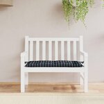 VIDAXL Coussin de banc de jardin carreaux noir 100x50x7cm tissu oxford