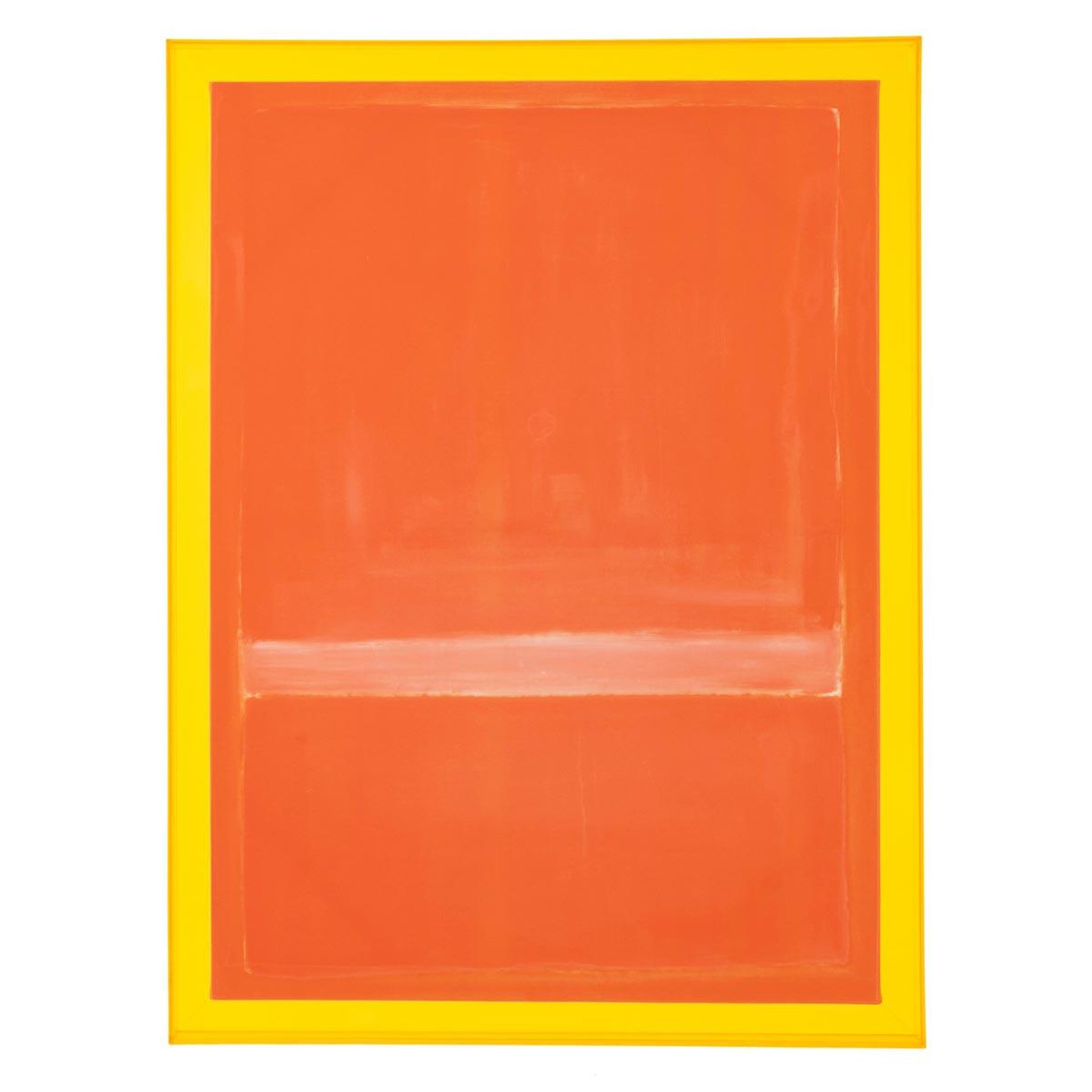 J-LINE Toile murale déco  moderne  60x80cm orange fluo