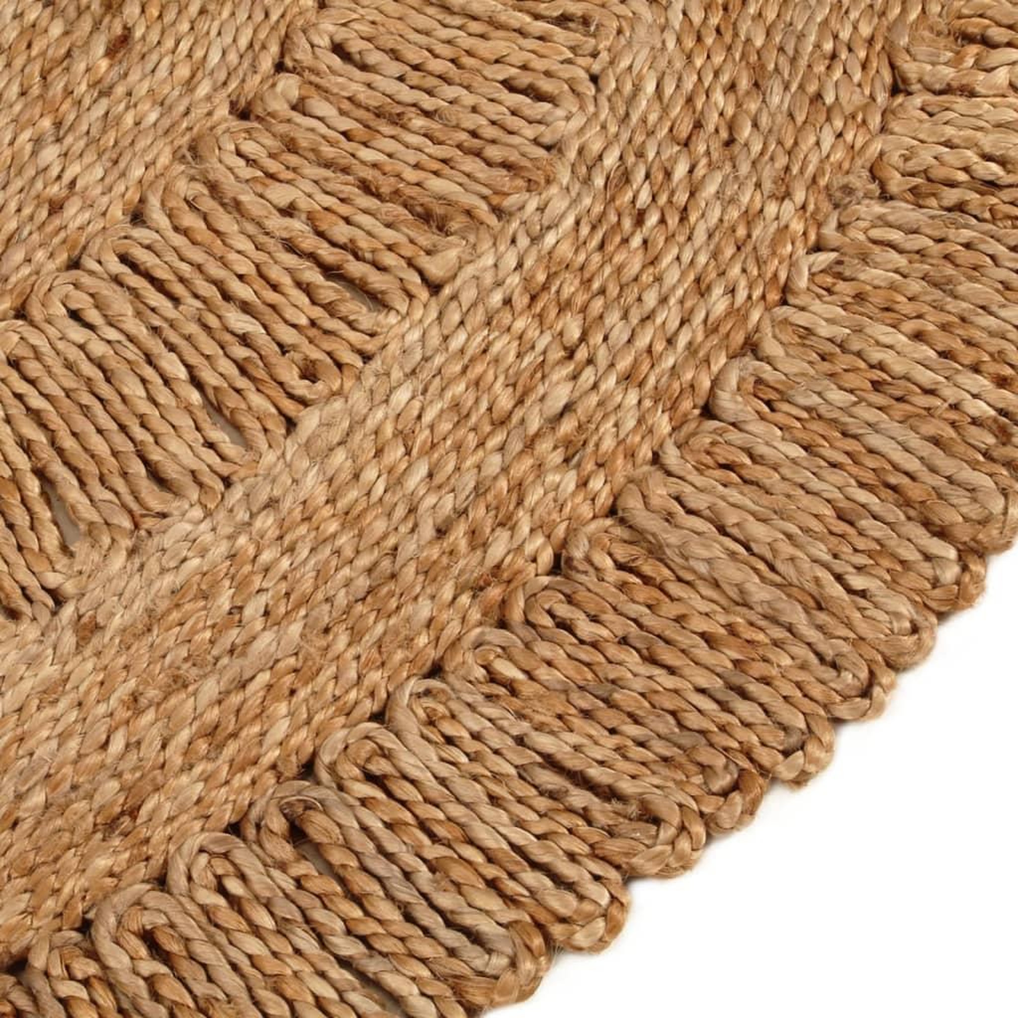 Voir la diapositive 4 : VIDAXL Tapis Jute tresse a la main 150 cm Rond