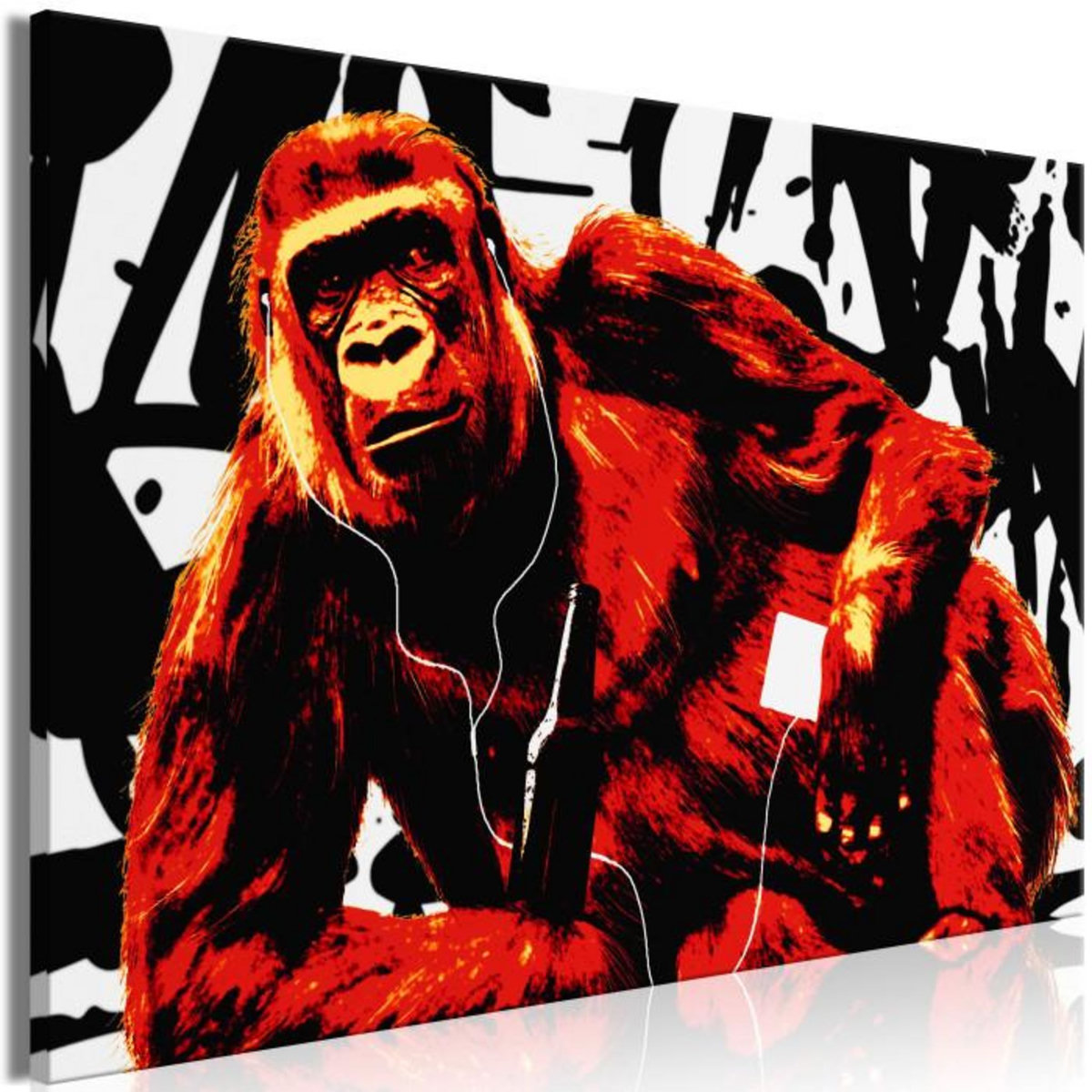 Paris Prix Tableau Imprimé  Pop Art Monkey Narrow Red