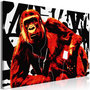 Voir la diapositive 1 : Paris Prix Tableau Imprimé  Pop Art Monkey Narrow Red