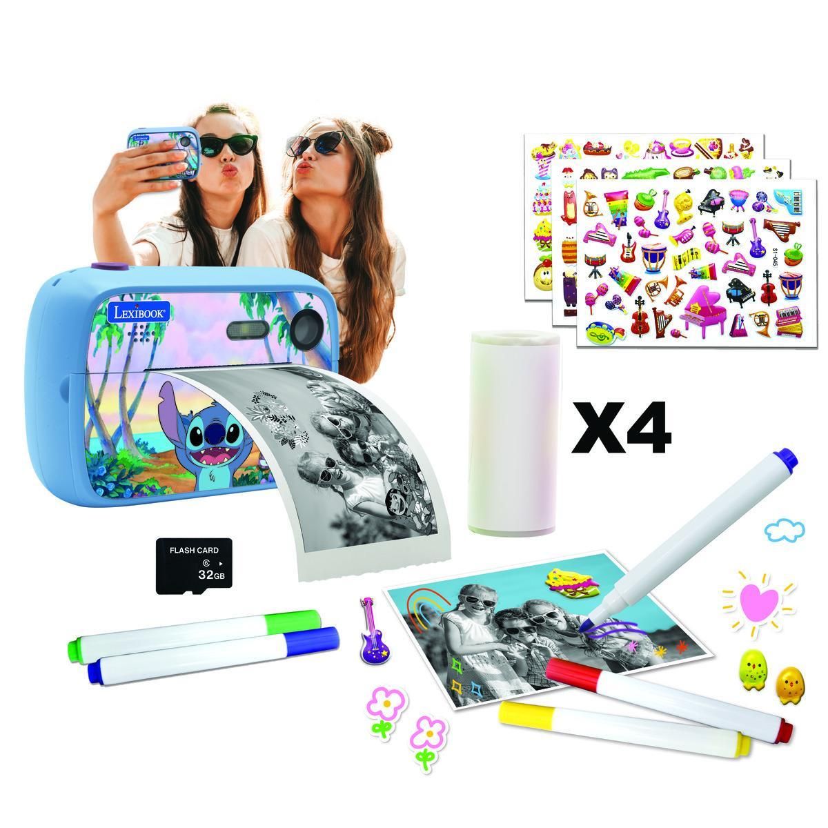 Lexibook Starcam Print appareil photo numérique HD avec imprimante instantanée Stitch