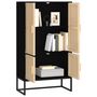 Voir la diapositive 3 : VIDAXL Buffet haut noir 70x35x125 cm bois d'ingenierie