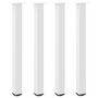 Voir la diapositive 2 : VIDAXL Pieds de table basse blanc 4 pcs 100-102 cm acier