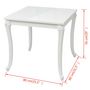 Voir la diapositive 5 : VIDAXL Table a manger 80x80x76 cm blanc brillant