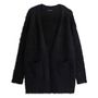 Voir la diapositive 3 : IN EXTENSO Gilet long popcorn noir femme