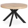 Voir la diapositive 1 : Paris Prix Table Ronde Extensible  Zefane  160-260cm Noir & Chêne