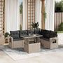 Voir la diapositive 1 : VIDAXL Salon de jardin avec coussins 7 pcs gris clair resine tressee