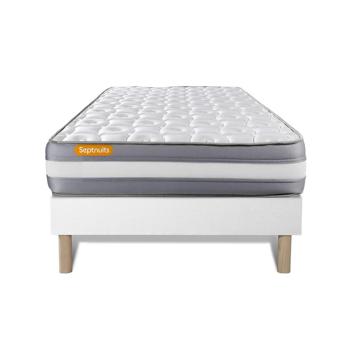 SEPTNUITS Matelas + sommier Memo Plus Mémoire de forme 3 zones