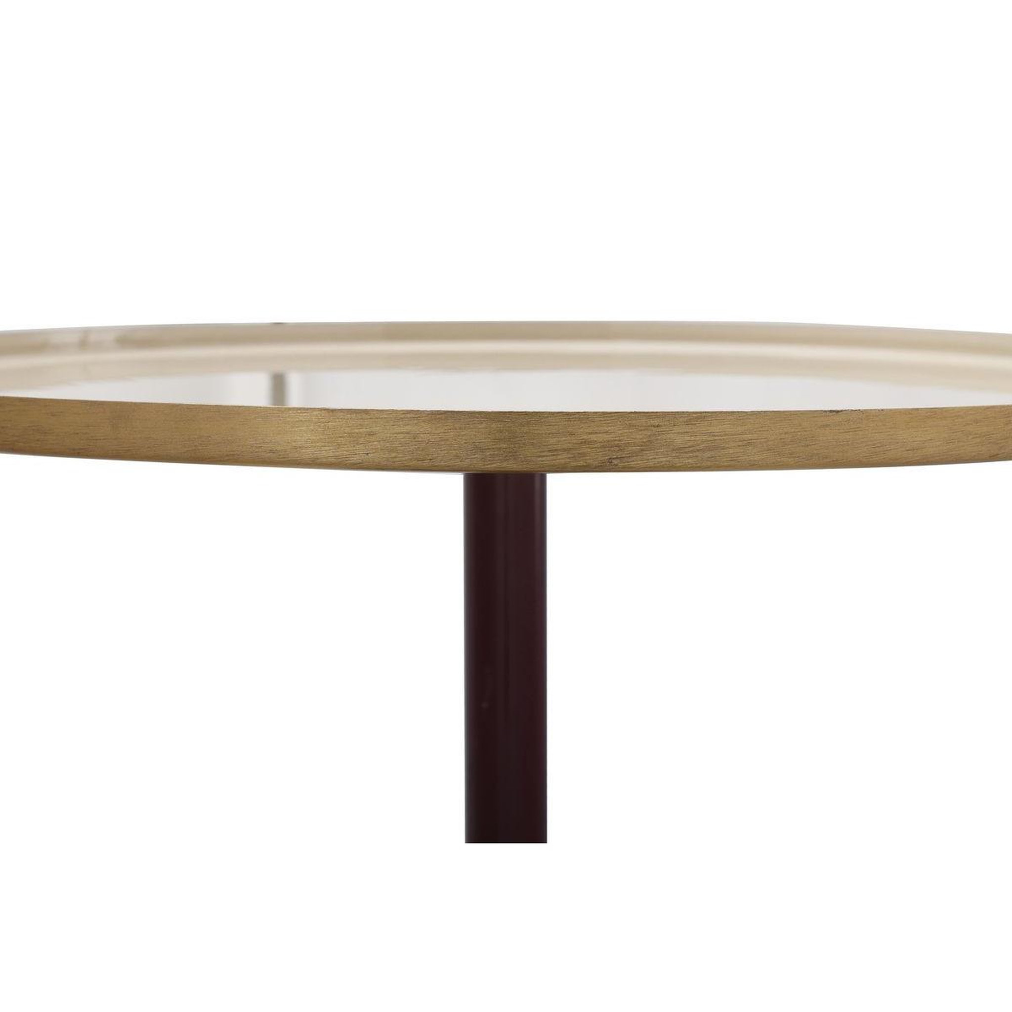 Voir la diapositive 2 : Paris Prix Table d'appoint design  tami  51cm crème & prune