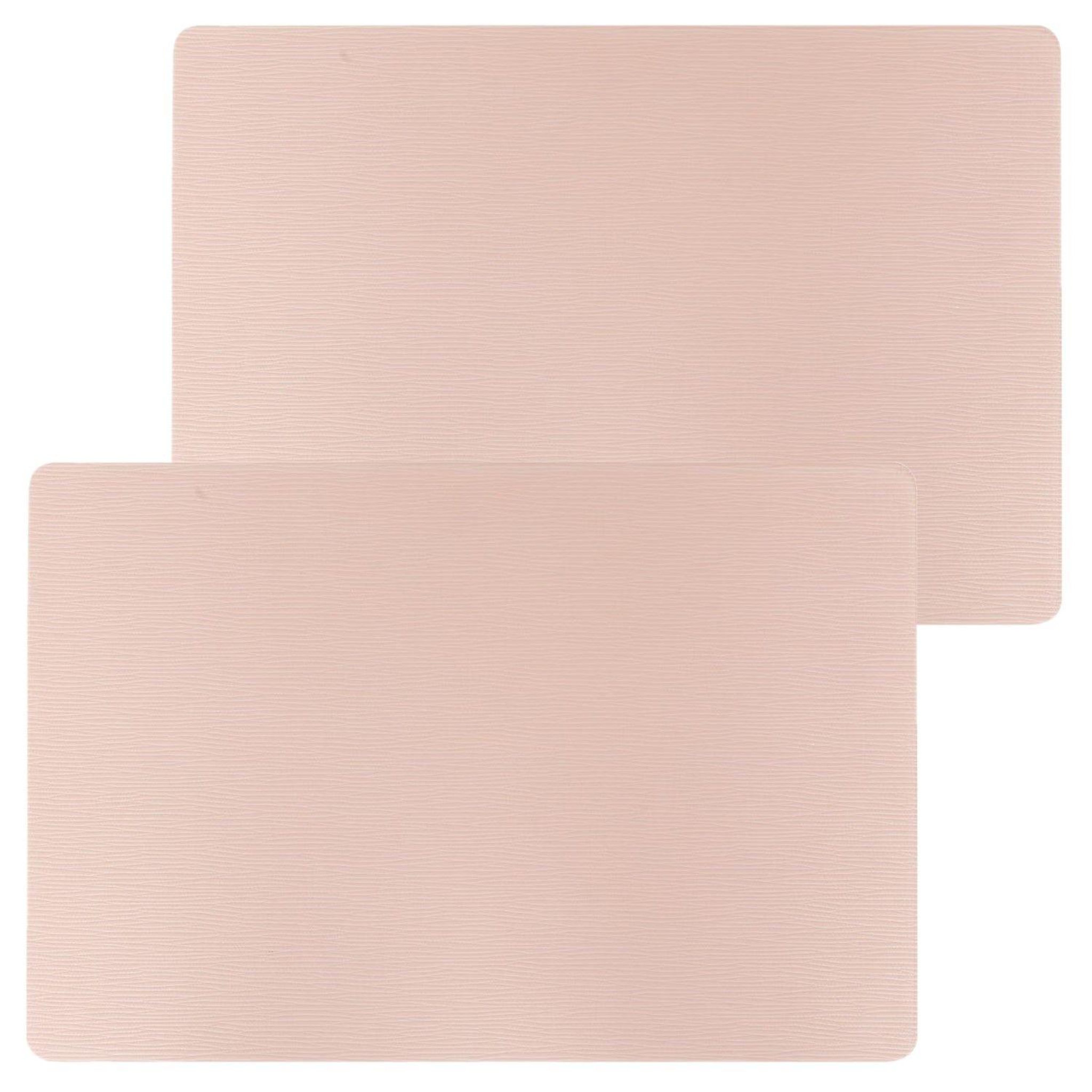 TOILINUX Lot de 2 sets de table CHARLY - 49 x 33 cm - Rose