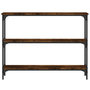 Voir la diapositive 4 : VIDAXL Table console chene fume 100x22,5x75 cm bois d'ingenierie