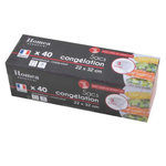 Paris Prix Lot de 40 Sacs de Congélation  Liens  3L Transparent