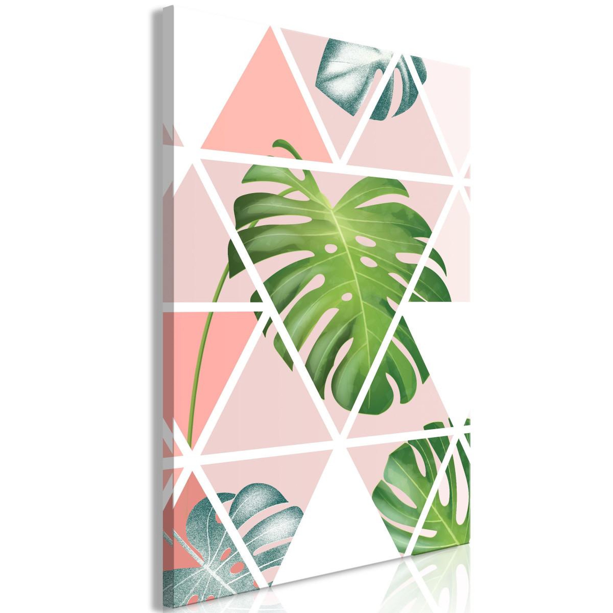 Paris Prix Tableau imprimé  geometric monstera. Coloris disponibles : Multicolore