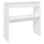 Voir la diapositive 2 : VIDAXL Table console blanc 80x30x80 cm bois d'ingenierie