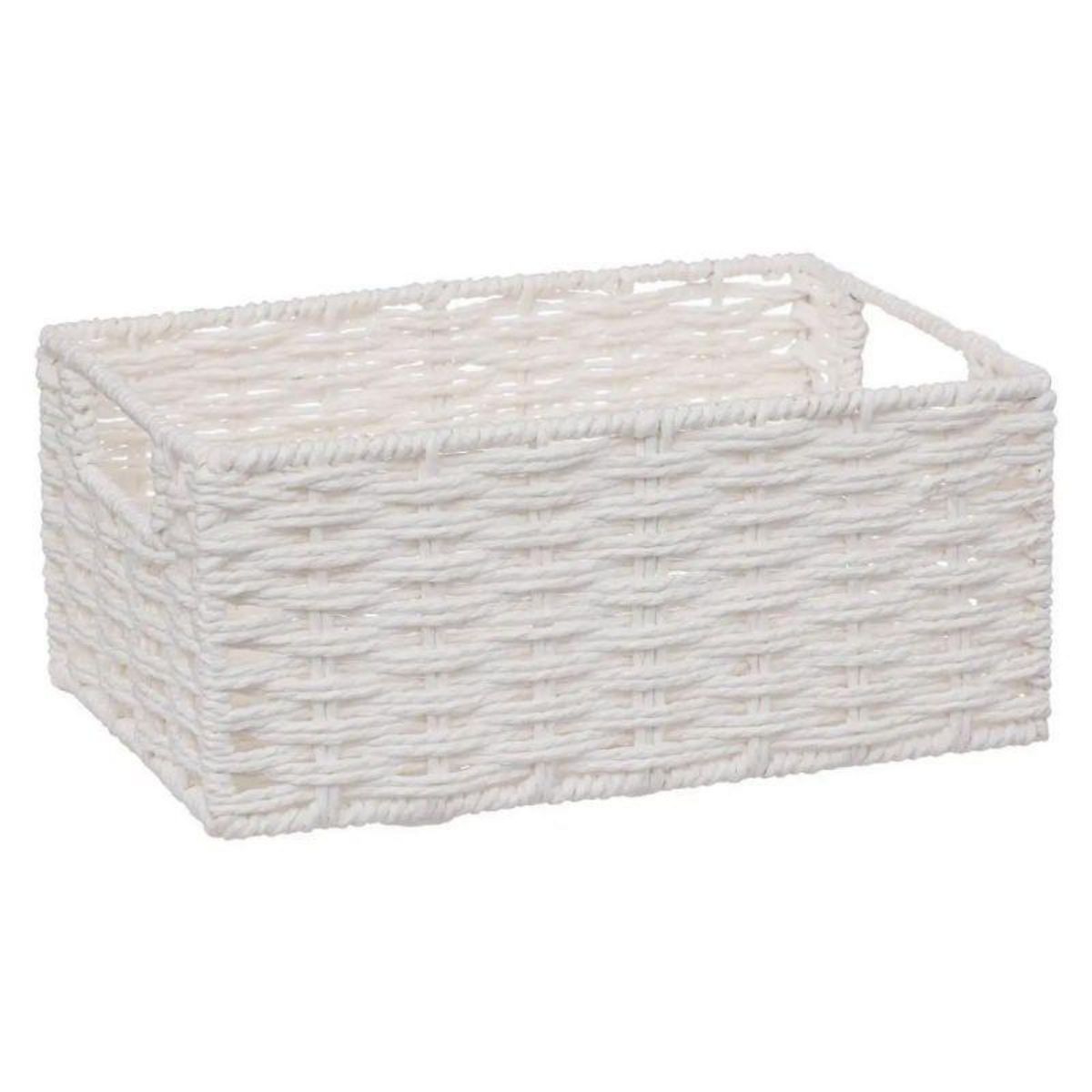  Lot de 4 Paniers de Rangement  Costa  32cm Blanc