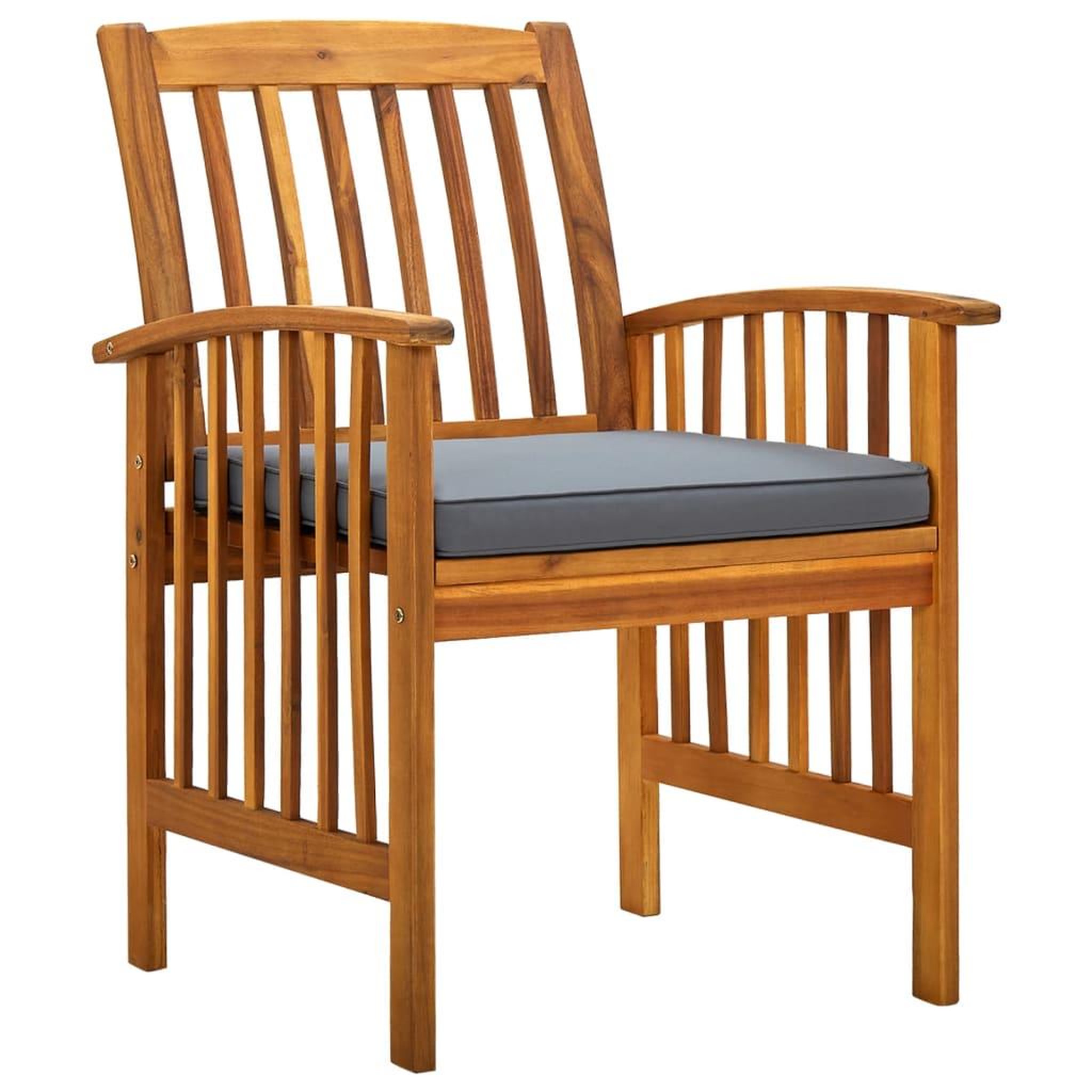 Voir la diapositive 2 : VIDAXL Chaises a manger de jardin lot de 3 et coussins Bois d'acacia