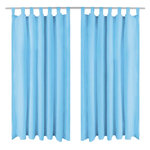 VIDAXL Rideau occultant avec boucles 2 pcs 140 x 175 cm Turquoise