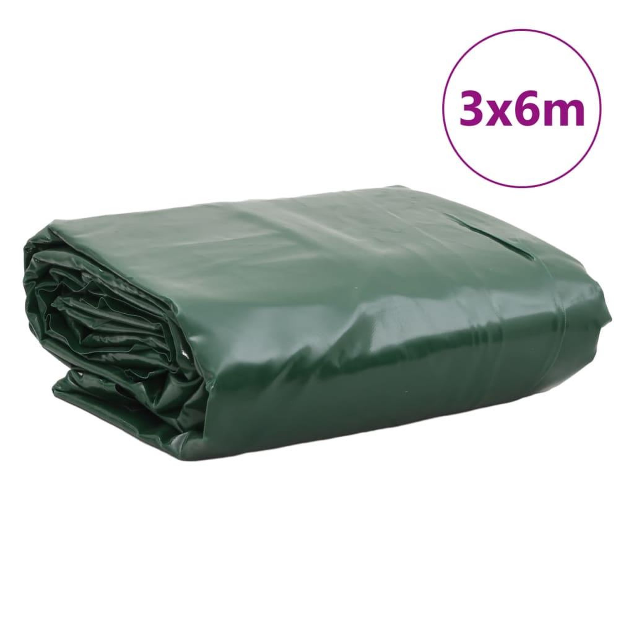 Voir la diapositive 6 : VIDAXL Bache vert 3x6 m 650 g/m²
