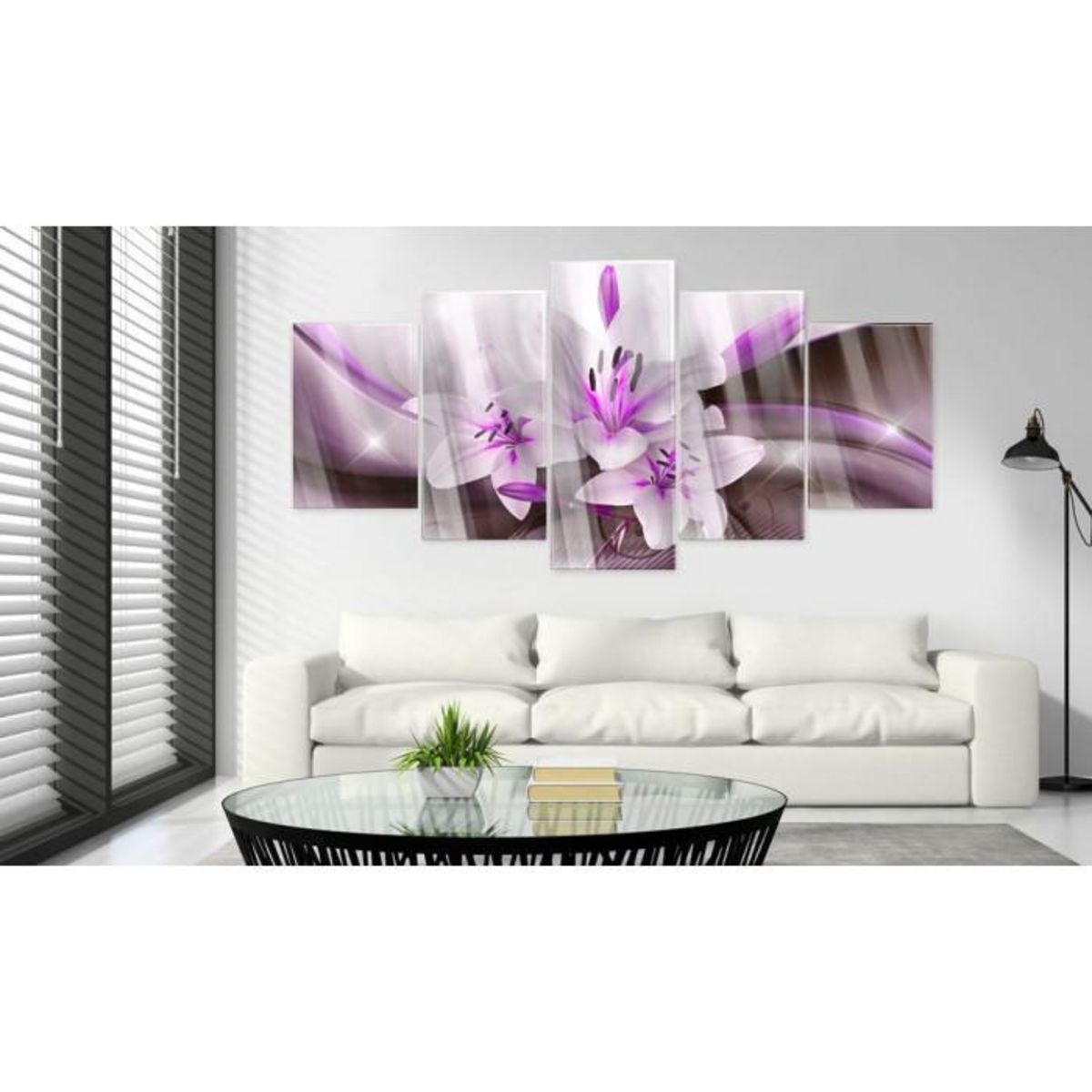 Paris Prix Tableau sur Verre Acrylique  Violet Desert Lily