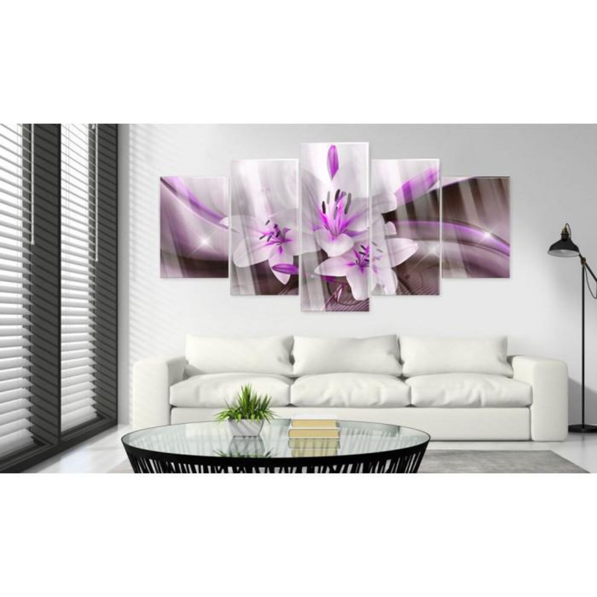 Paris Prix Tableau sur Verre Acrylique  Violet Desert Lily