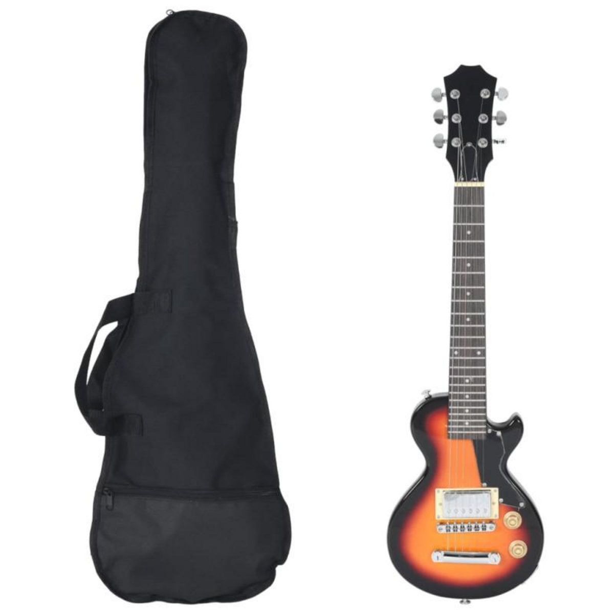 VIDAXL Guitare électrique pour enfants et sac marron et noir 3 4 30