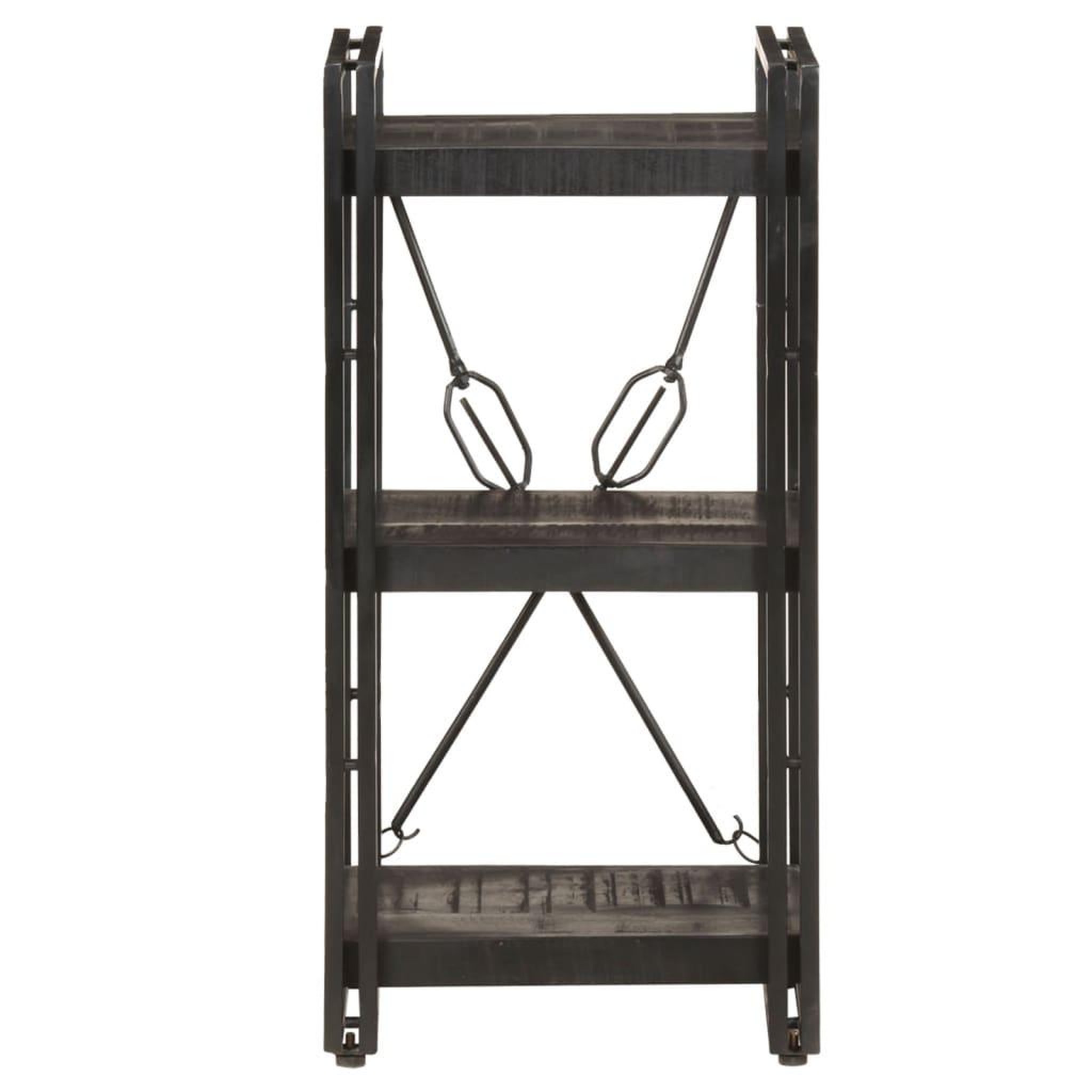 Voir la diapositive 2 : VIDAXL Bibliotheque a 3 niveaux 40x30x80 cm Bois de manguier massif