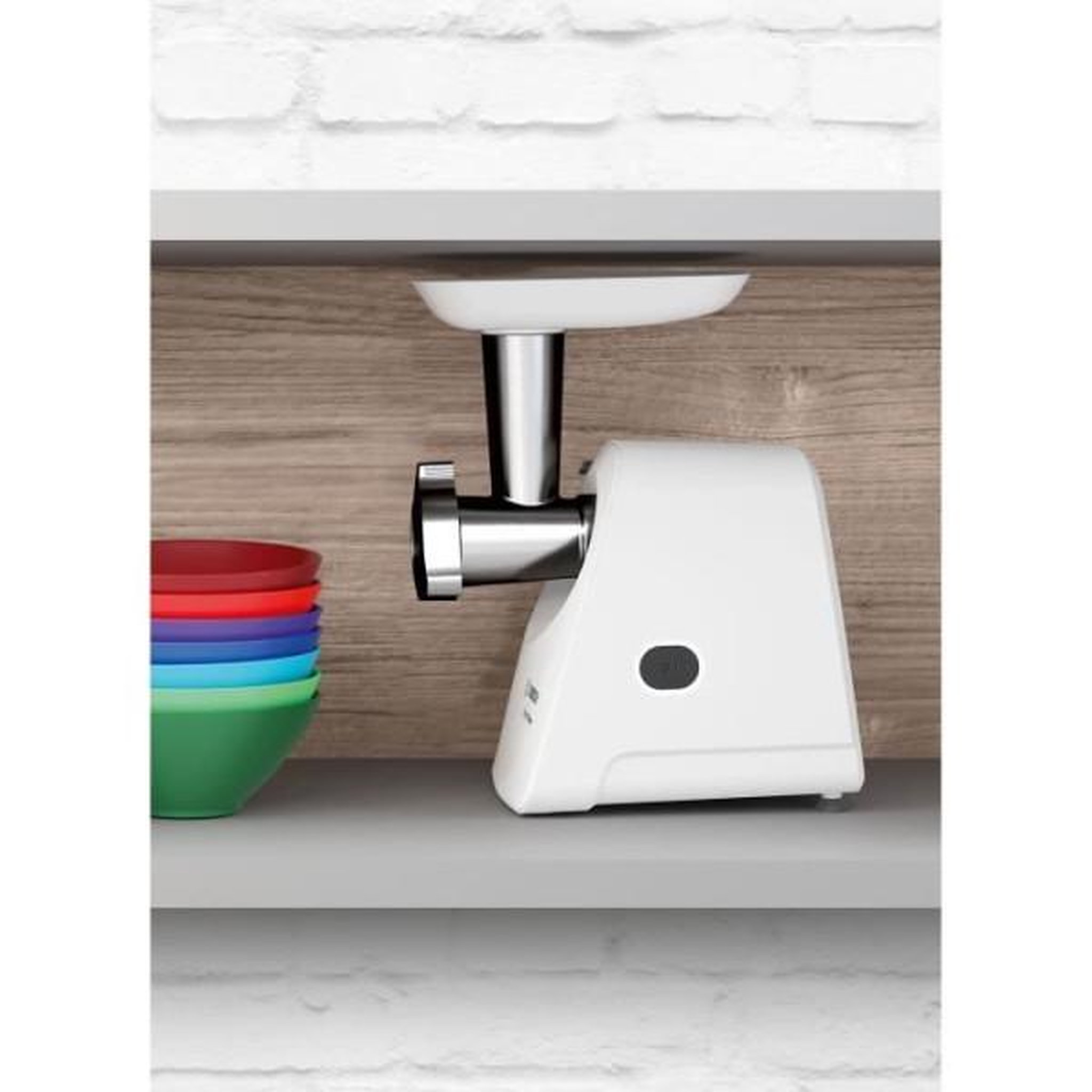 Voir la diapositive 4 : BOSCH Hachoir Electrique  a viande SmartPower - BOSCH - MFW2520W - 2 grilles de hachoir - Garnisseur de saucisses - Blanc