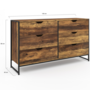 Voir la diapositive 5 : ID MARKET Commode 6 tiroirs HAWKINS XXL 140 cm design industriel