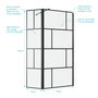 Voir la diapositive 4 : Aurlane Paroi de douche type indusriel noir avec volet piovant 90x195 cm - BRICKS 90+40